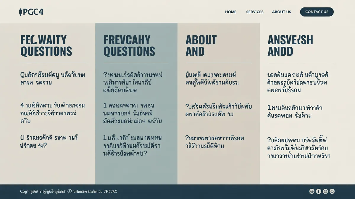 ส่วนคำถามที่พบบ่อยของ PGC4 พร้อมคำตอบที่ครบถ้วน